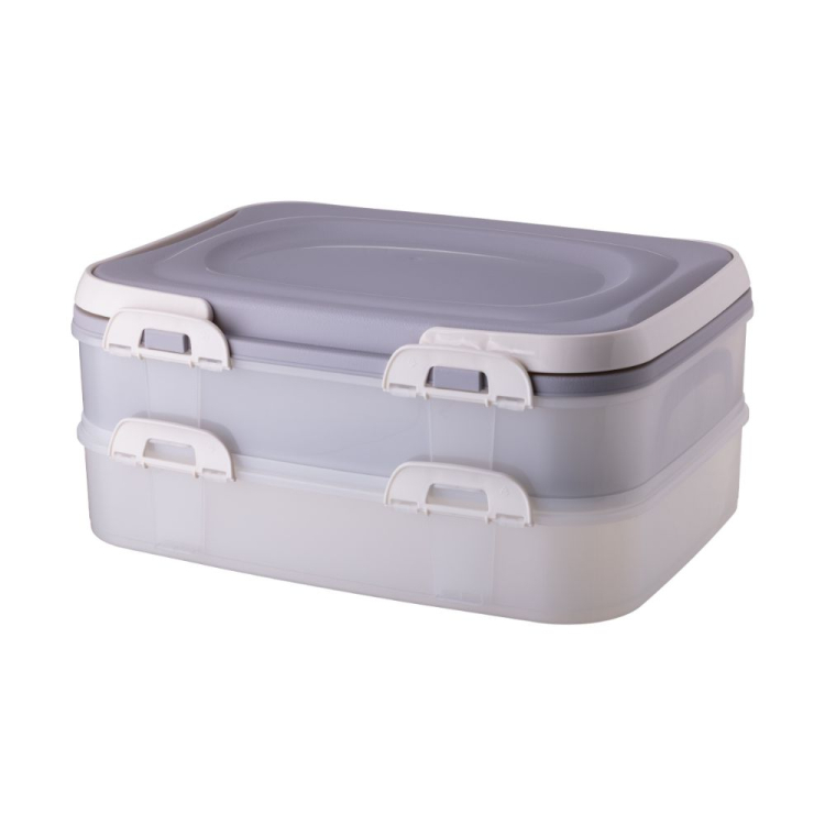 Pojemnik piętrowy Malwa 39x29x17,5cm szary